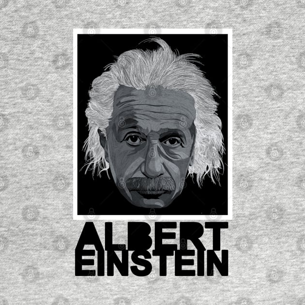 Albert Einstein Black Text by Flank Ivan